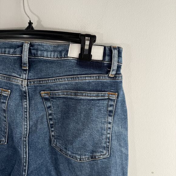 Re/Done Cigarette High Rise Slim Ankle Length Denim Jeans Retro Stone Size 30 - Picture 7 of 12